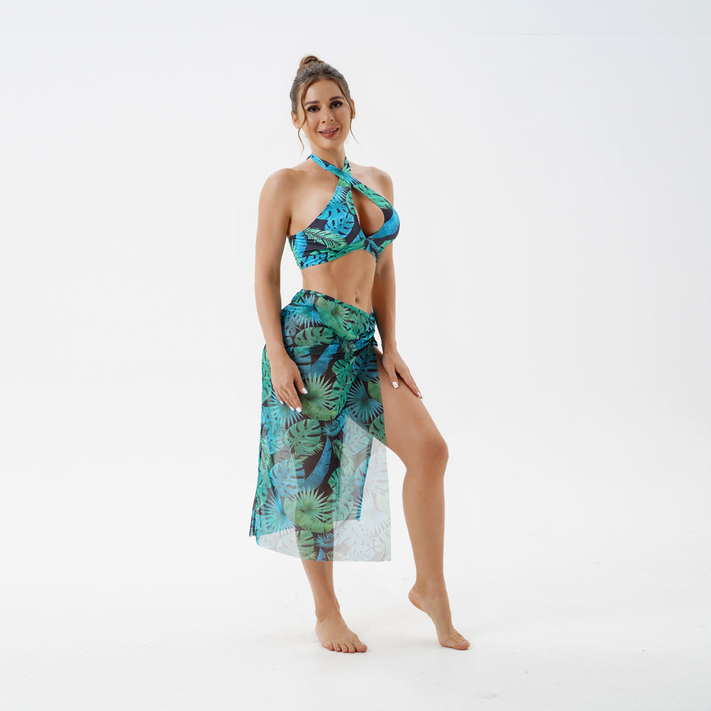 Beach Swimwear Three-Piece Set