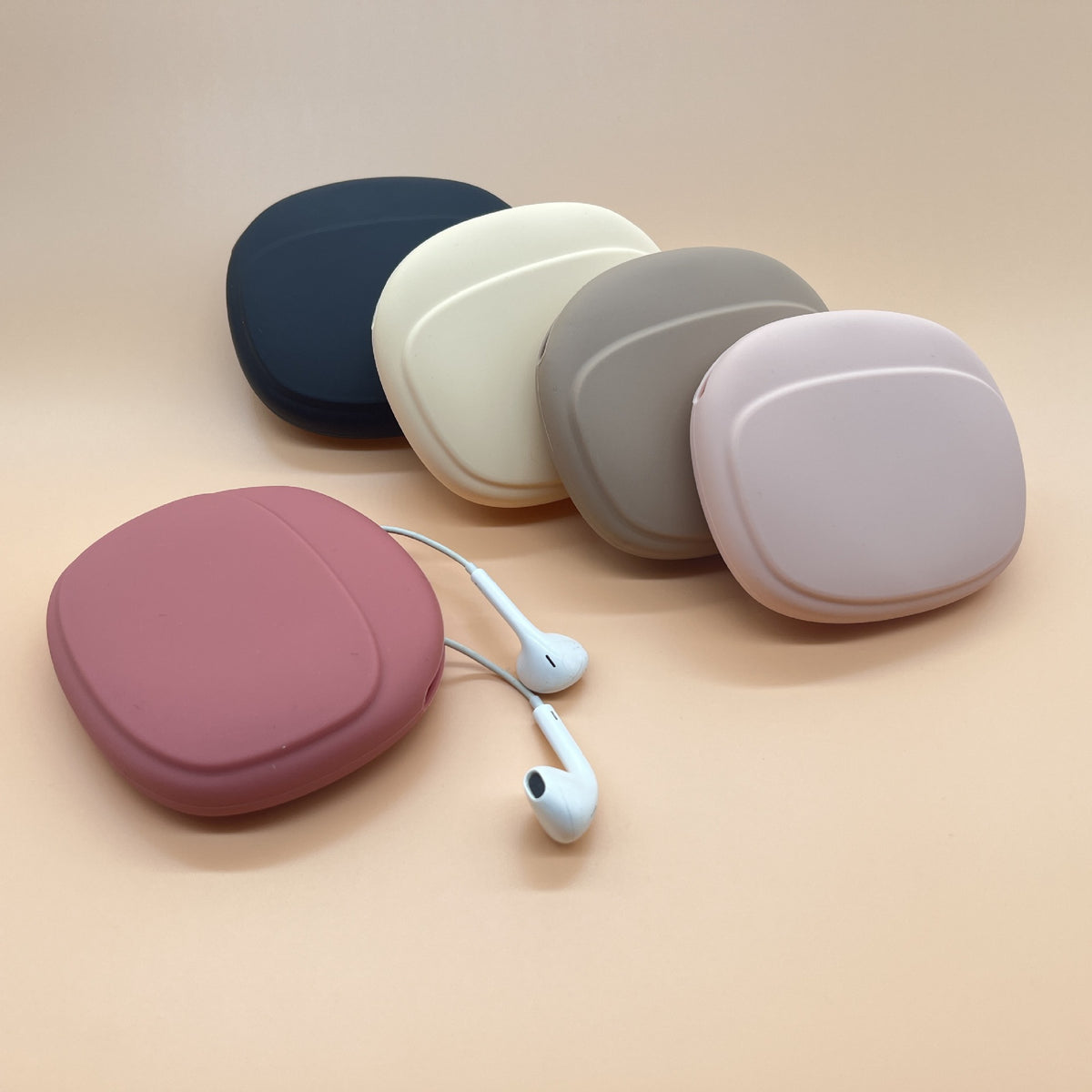 Silicone earphone cable bag Data cable storage case Silicone storage bag Silicone earphone bag