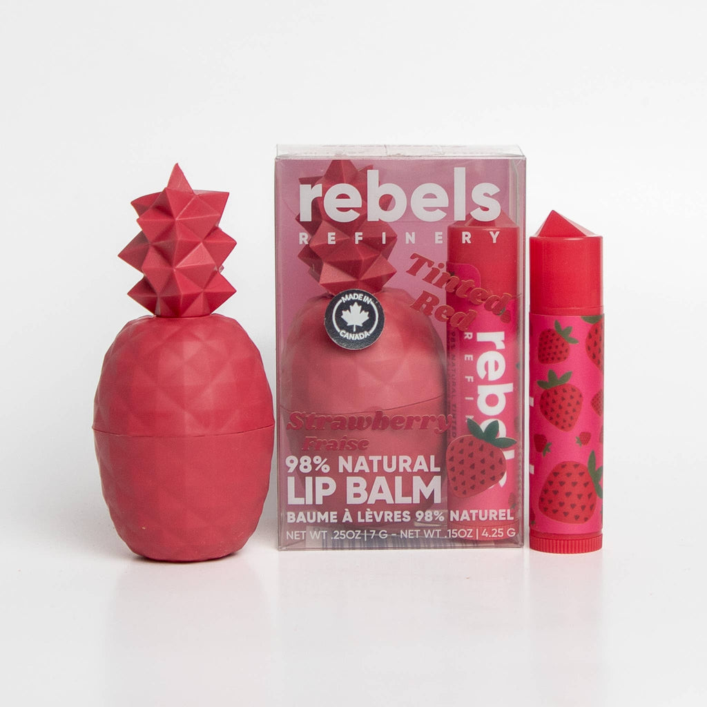 Paquet de 2 baumes à lèvres teintés ananas et en stick: Ananas rouge