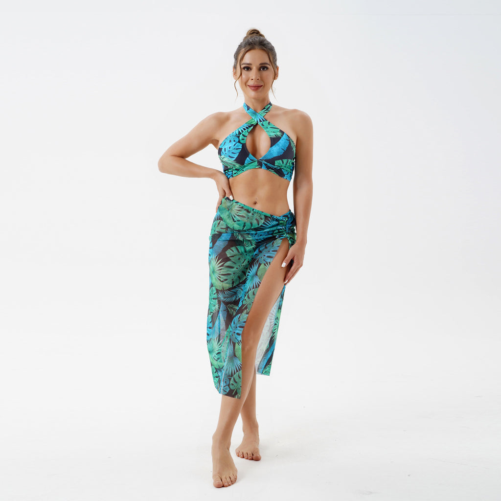 Beach Swimwear Three-Piece Set