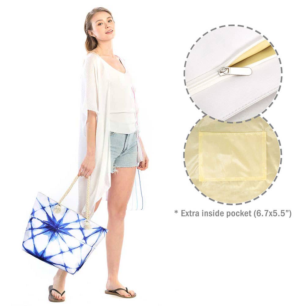 Sac fourre-tout de plage à imprimé tie-dye